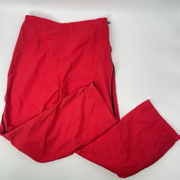 Vintage 90s LL Bean Full Side Zip Pants Women M Red Hiking Outdoor Breakaway - Picture 8 of 13